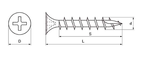 鉄(+)(カット付き)コーススレッドラッパの寸法図