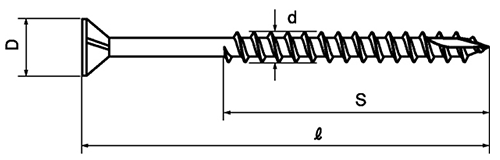 鉄(+)スレンダービス(フレキ・カット付スリム型コースレッド)の寸法図