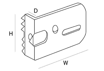 枠プレート大タイプ (Cボックス)(ダンドリビス品)の寸法図