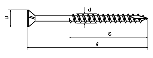 ステンレス SUS410(+)スレンダービスの寸法図