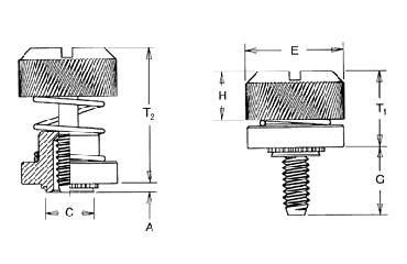 鉄 PEMパネルファスナー(PF31ローヘッド型)の寸法図