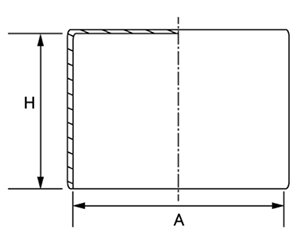 六角穴付きボルト用 頭部カバー(かぶせ)(樹脂PVC製・各色)(AWJ品)の寸法図