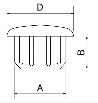 穴キャップ(Cボックス)(樹脂PE)(ダンドリビス品)の寸法図