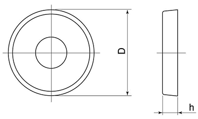Wキャップ用 ミニワッシャー Cボックス(500個入)(スリムビス用)(ダンドリビス品)の寸法図