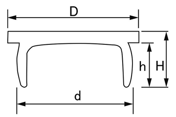 SDC プロテクトパーツ パイプ差込みプラグSR1011 (LDポリエチレン白色)の寸法図