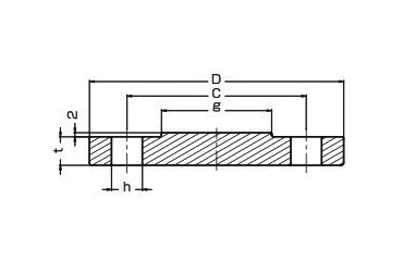 イノック ステンレス ブラインドフランジ (BDRF/JPI)の寸法図
