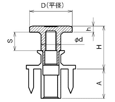 三門 プラスライダートPGSD (軽天～軽設備用)の寸法図