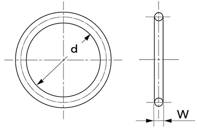Oリング G(固定用) 1B-Gの寸法図